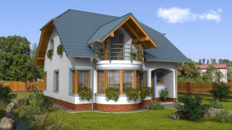 Casa para una parcela pequeña.